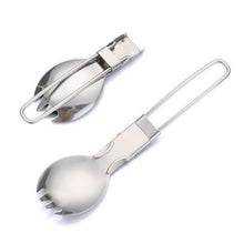 Load image into Gallery viewer, Outdoor Stainless Steel Cutlery Stainless Steel Folding Fork Camping Tableware Portable Flatware