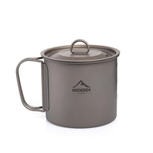 Load image into Gallery viewer, Widesea Camping Mug Titanium Cup Tourist Tableware Picnic Utensils Outdoor Kitchen Equipment Travel Cooking set Cookware Hiking