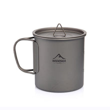 Load image into Gallery viewer, Widesea Camping Mug Titanium Cup Tourist Tableware Picnic Utensils Outdoor Kitchen Equipment Travel Cooking set Cookware Hiking