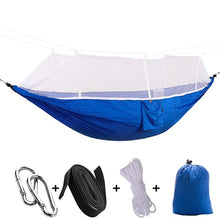 Load image into Gallery viewer, 1-2 Person Portable Outdoor Camping Hammock with Mosquito Net High Strength Parachute Fabric Hanging Bed Hunting Sleeping Swing