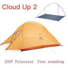 Load image into Gallery viewer, Naturehike Cloud Up Series Ultralight Camping Tent Waterproof Outdoor Hiking Tent 20D Nylon Backpacking Tent With Free Mat