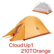 Load image into Gallery viewer, Naturehike Cloud Up Series Ultralight Camping Tent Waterproof Outdoor Hiking Tent 20D Nylon Backpacking Tent With Free Mat