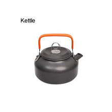 Load image into Gallery viewer, Camping Cookware Kit Outdoor Aluminum Cooking Set Water Kettle Pan Pot Travelling Hiking Picnic BBQ Tableware Equipment
