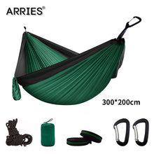 Load image into Gallery viewer, 300*200cm Portable Camping Parachute Hammock Survival Garden Outdoor Furniture Leisure Sleeping Hamaca Travel Double Hanging Bed
