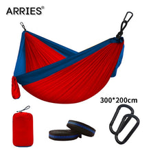 Load image into Gallery viewer, 300*200cm Portable Camping Parachute Hammock Survival Garden Outdoor Furniture Leisure Sleeping Hamaca Travel Double Hanging Bed
