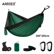 Load image into Gallery viewer, 300*200cm Portable Camping Parachute Hammock Survival Garden Outdoor Furniture Leisure Sleeping Hamaca Travel Double Hanging Bed
