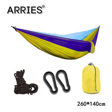Load image into Gallery viewer, 300*200cm Portable Camping Parachute Hammock Survival Garden Outdoor Furniture Leisure Sleeping Hamaca Travel Double Hanging Bed

