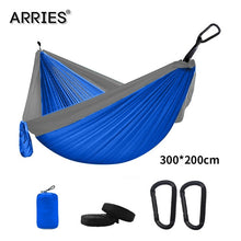 Load image into Gallery viewer, 300*200cm Portable Camping Parachute Hammock Survival Garden Outdoor Furniture Leisure Sleeping Hamaca Travel Double Hanging Bed
