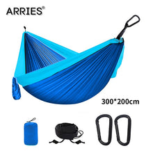 Load image into Gallery viewer, 300*200cm Portable Camping Parachute Hammock Survival Garden Outdoor Furniture Leisure Sleeping Hamaca Travel Double Hanging Bed
