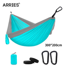 Load image into Gallery viewer, 300*200cm Portable Camping Parachute Hammock Survival Garden Outdoor Furniture Leisure Sleeping Hamaca Travel Double Hanging Bed
